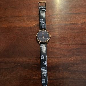 Kate Spade Navy and Light Blue Floral Watch